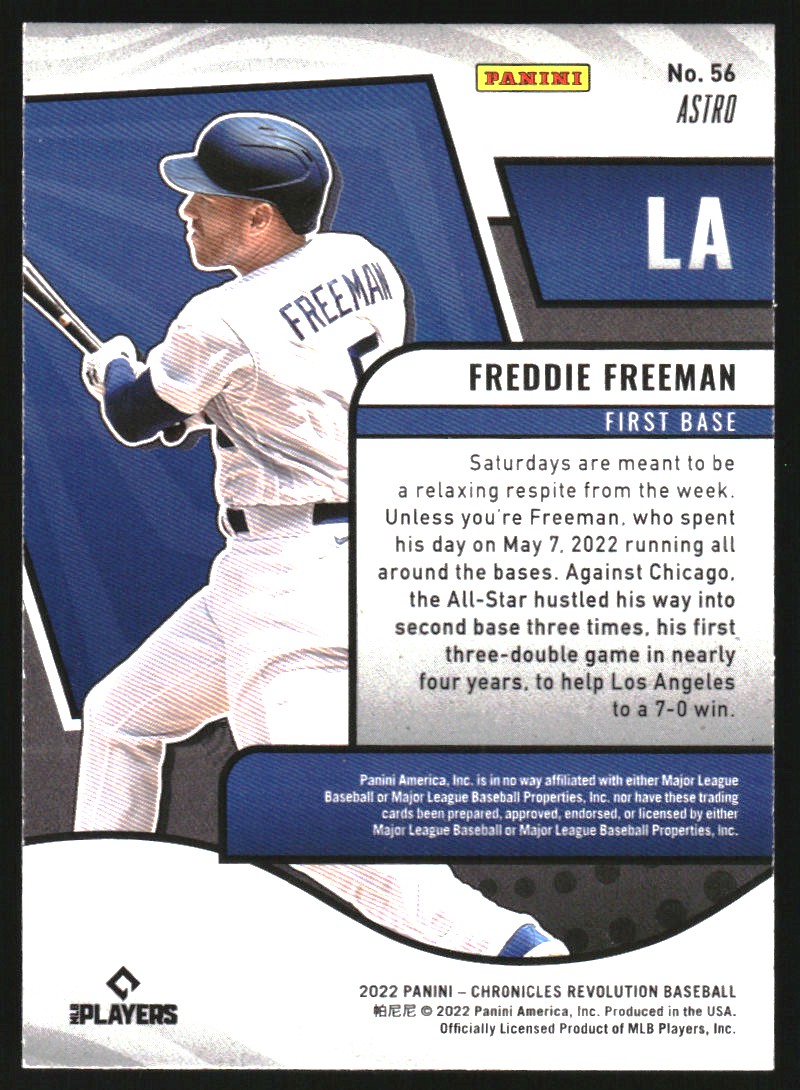 2022 Panini Chronicles Revolution Astro #56 Freddie Freeman
