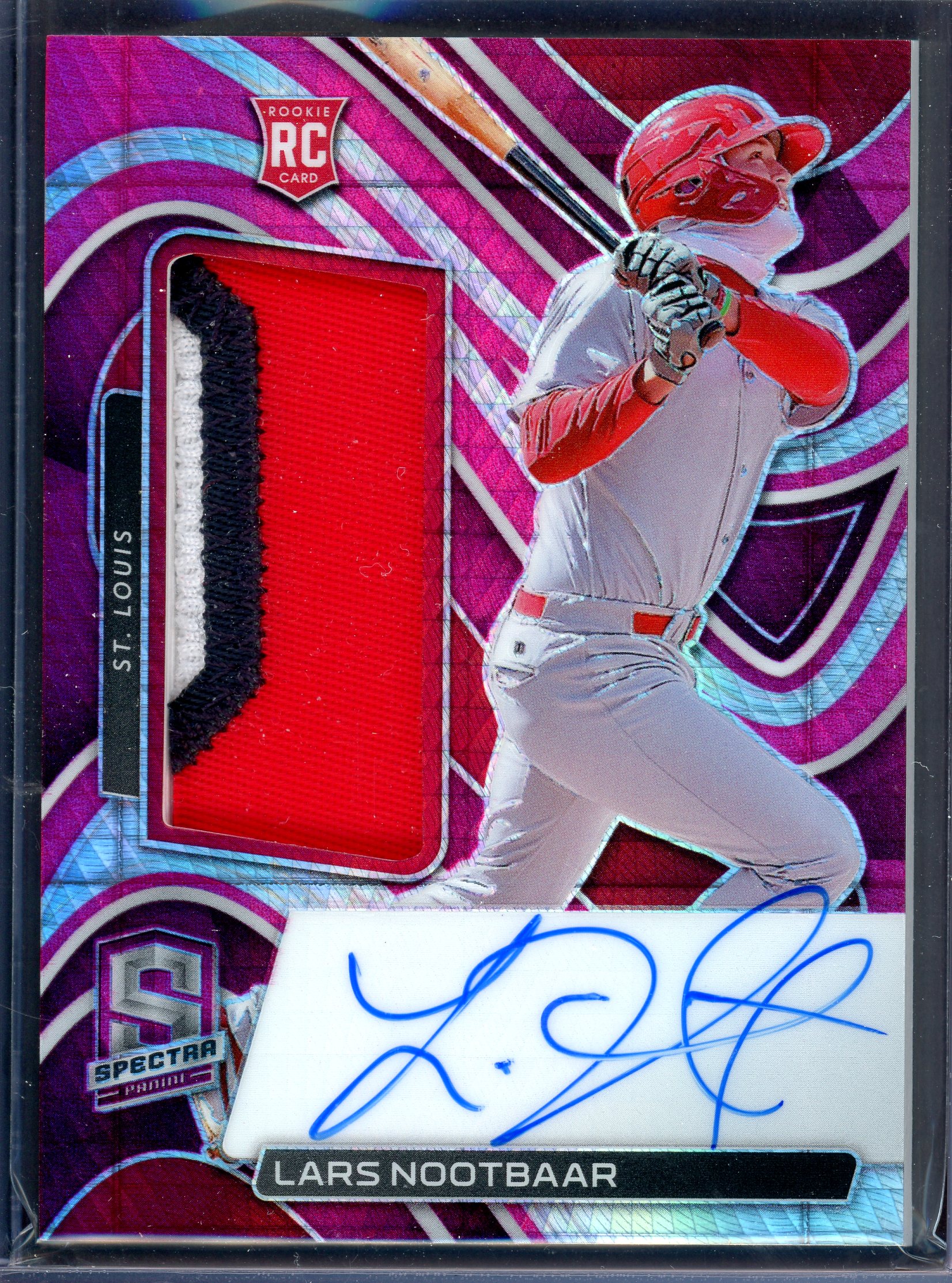 2022 Spectra Lars Nootbaar Hyper Pink Prizm Rookie Patch