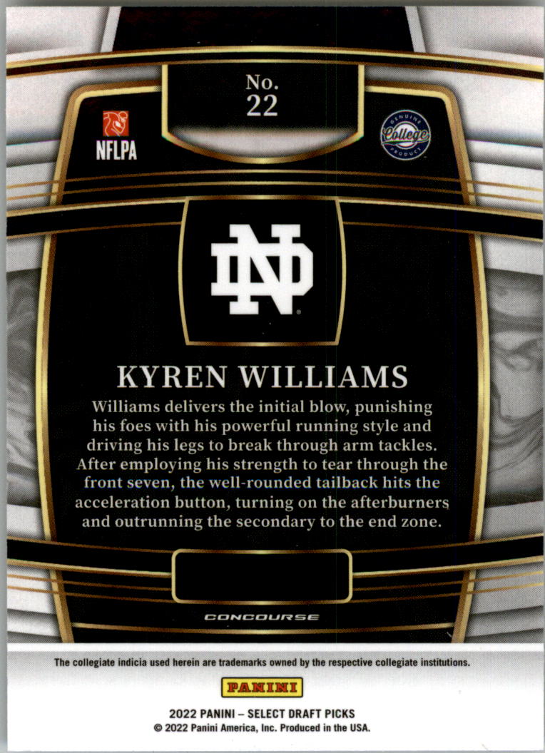 2022 Select Draft Picks Blue Football Card Pick