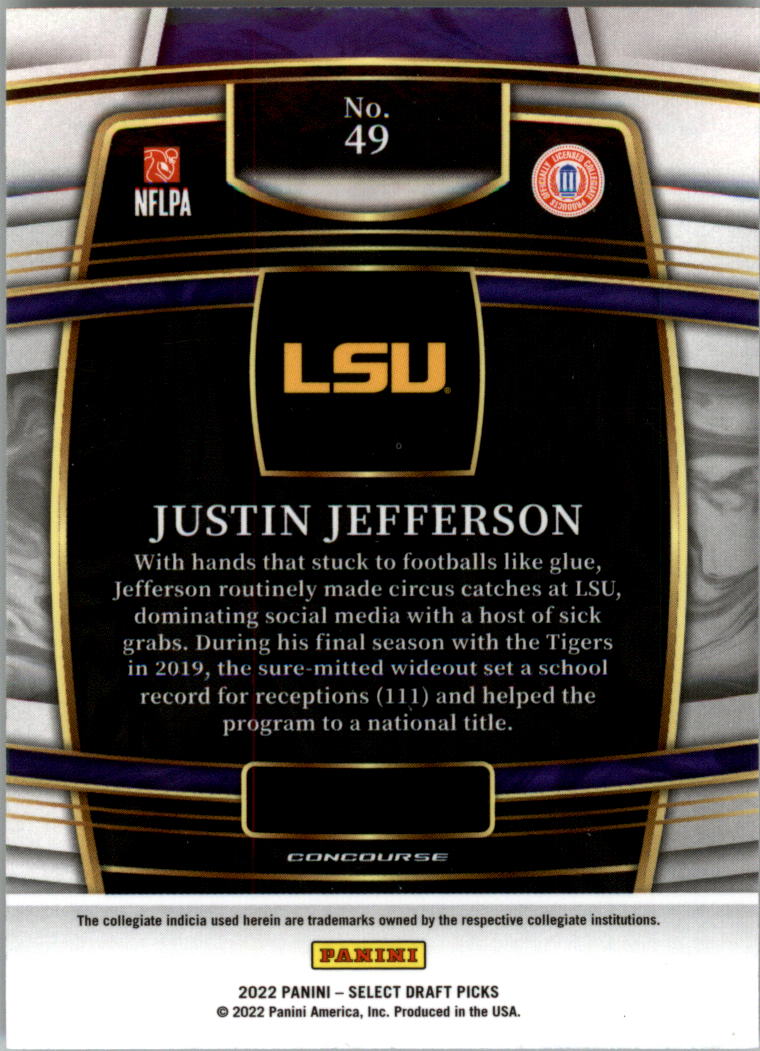 2022 Select Draft Picks Blue Football Card Pick