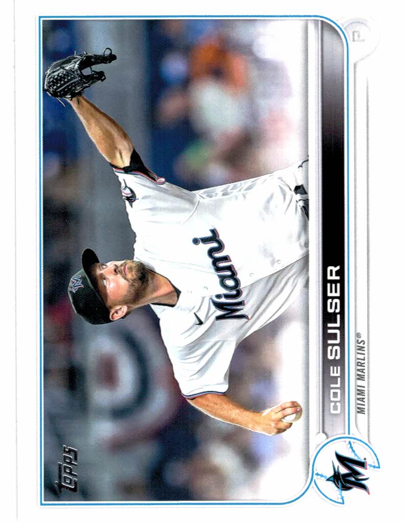 2022 Topps Update #US103 Cole Sulser RC