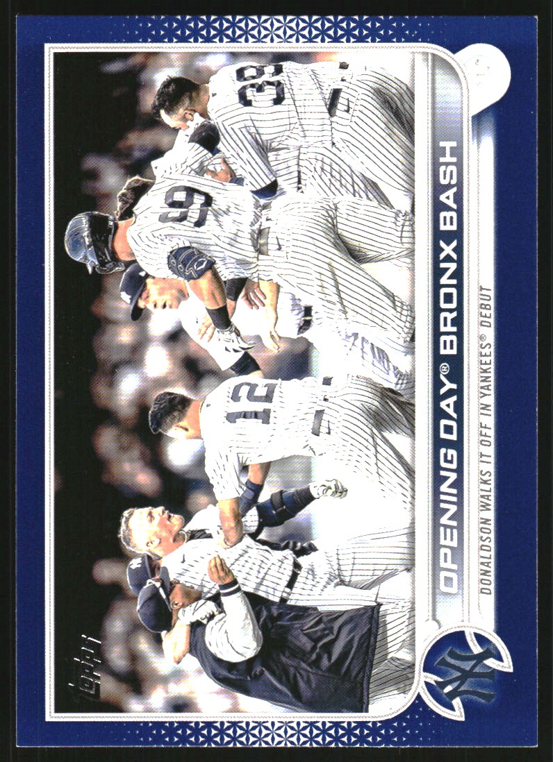 2022 Topps Update Royal Blue #US45 Opening Day Bronx Bash/Aaron