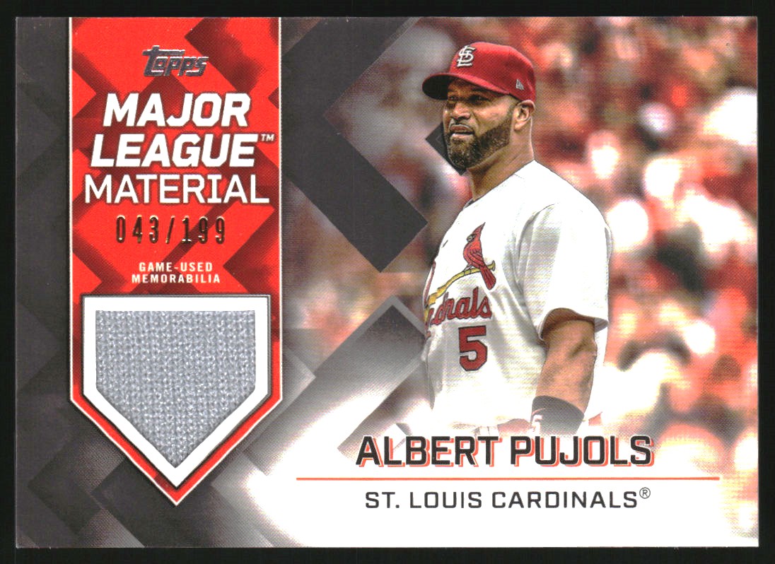 2022 Topps Update Major League Materials Black #MLMAP Albert Pujols