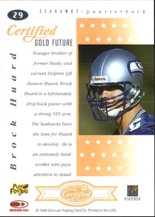 1999 Leaf Certified Gold Future #30 Mike Cloud back image