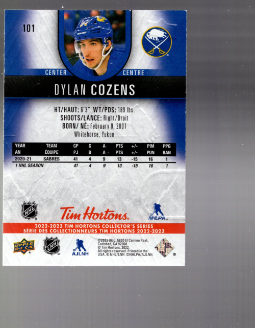 B3114- 2022-23 Upper Deck Tim Hortons Hockey Cards -You Pick- 15+ FREE US SHIP - Picture 5 of 15