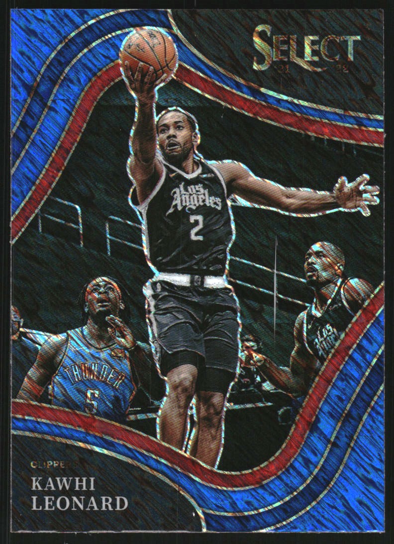2021-22 Select Prizms Blue Shimmer #217 Kawhi Leonard