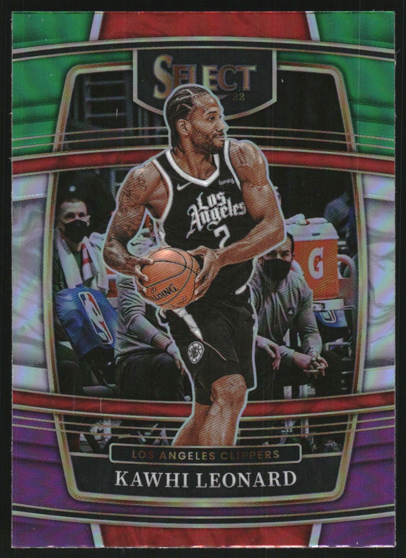 2021-22 Select Prizms Green White Purple #20 Kawhi Leonard