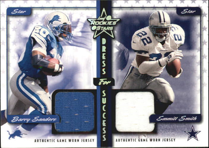1999 Leaf Rookies and Stars Dress For Success #3 Barry Sanders/Emmitt Smith