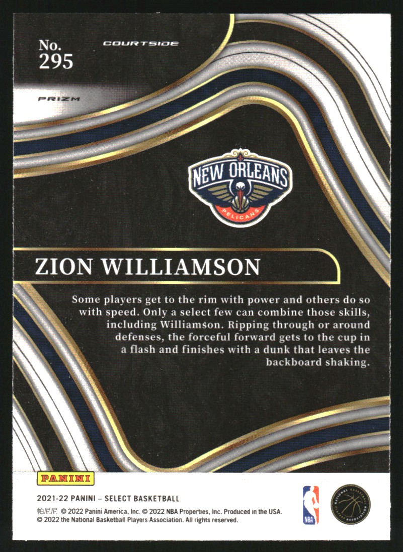 2021-22 Select Prizms Red Wave #295 Zion Williamson