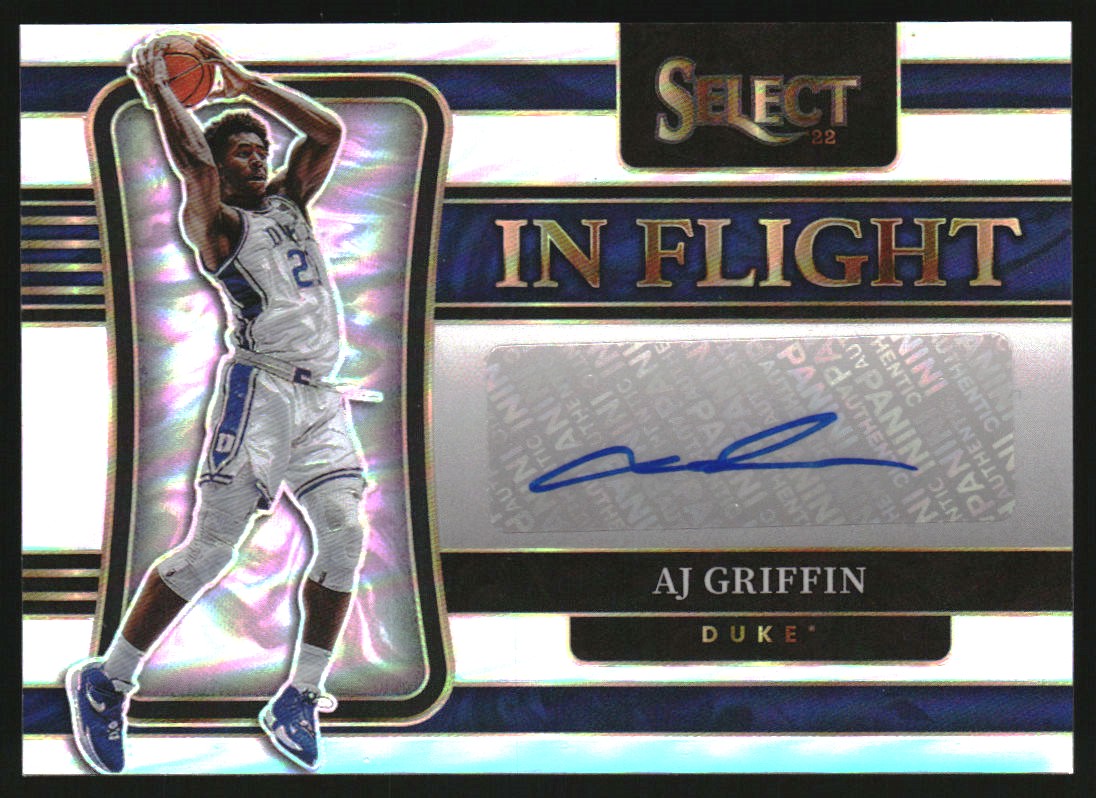 2022-23 Panini Chronicles Draft Picks In Flight Signatures #1 AJ Griffin