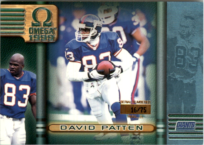 1999 Pacific Omega Platinum Blue #158 David Patten