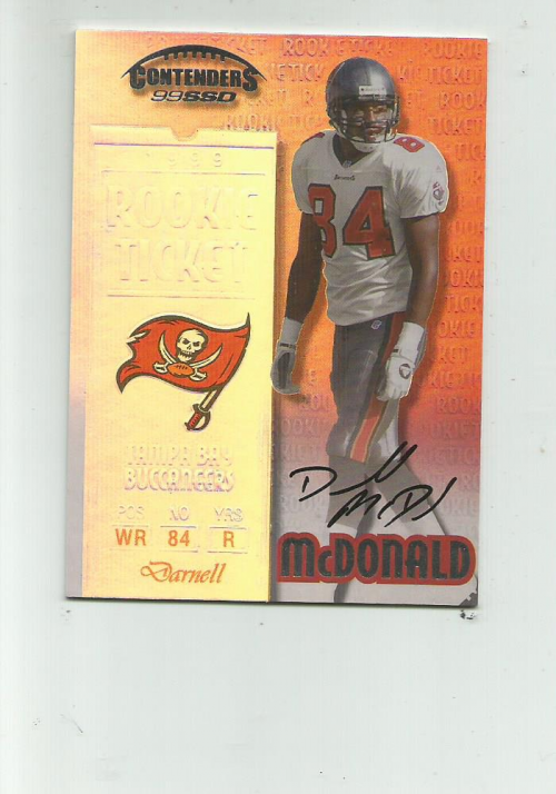 1999 Playoff Contenders SSD #163 Darnell McDonald AU/1825* RC