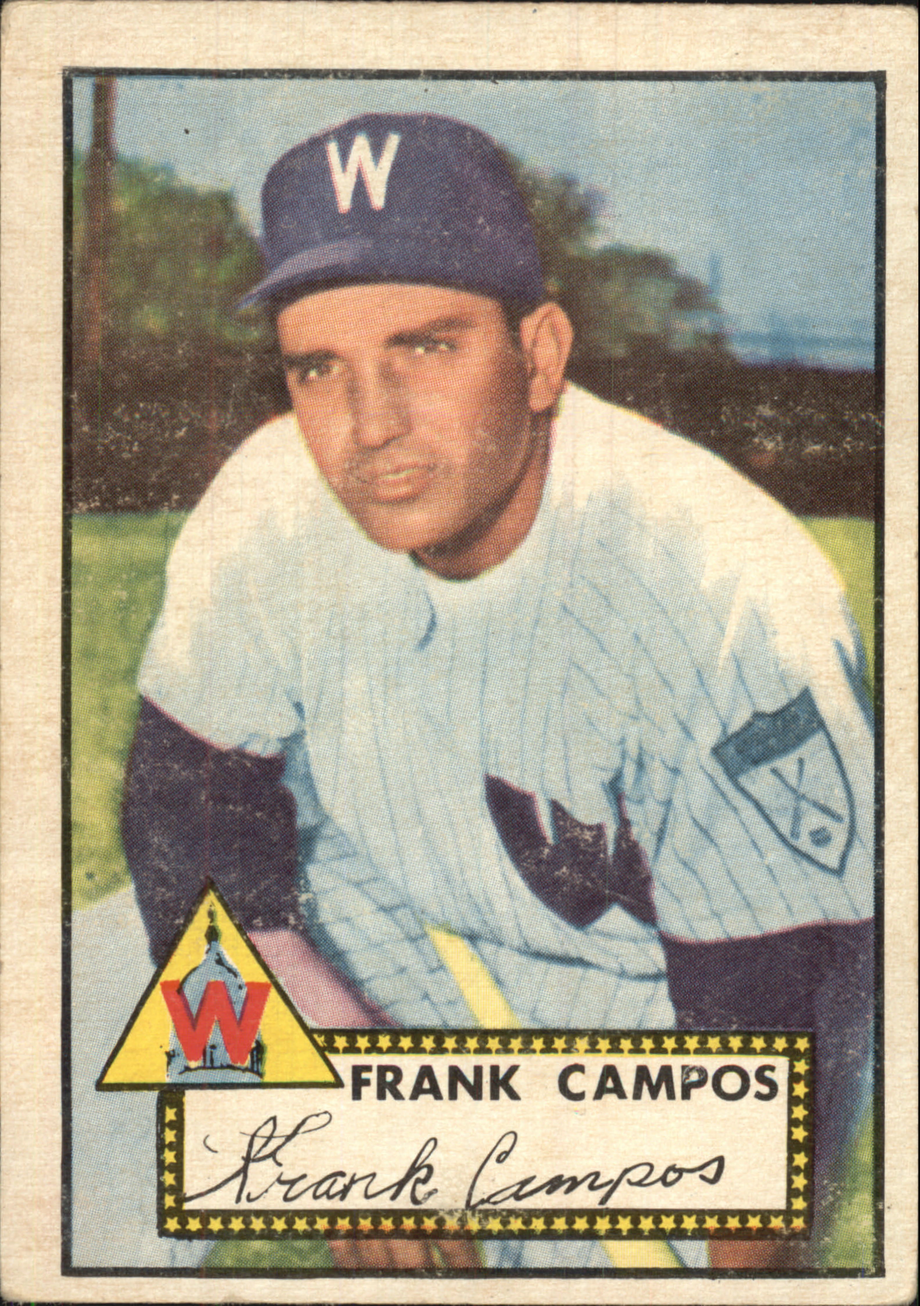 1952 Topps (SENATORS) BLACK STAR Frank Campos #307 - VG - G59404 