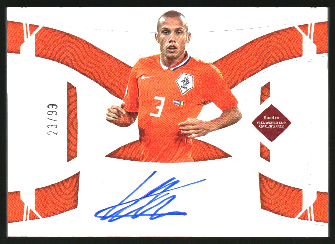 2022 Panini National Treasures Road to the World Cup Peerless Signatures #31 Johnny Heitinga/99