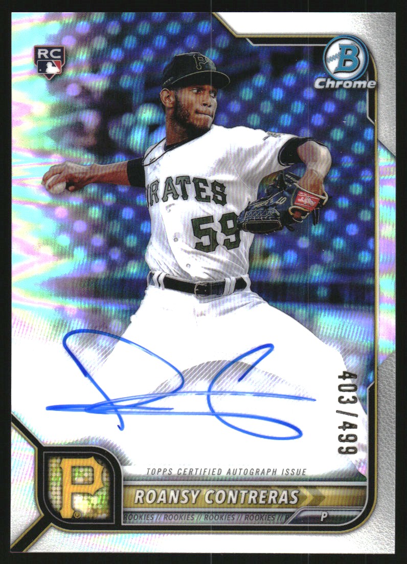 2022 Bowman Chrome Rookie Autographs Refractors #CRARC Roansy Contreras