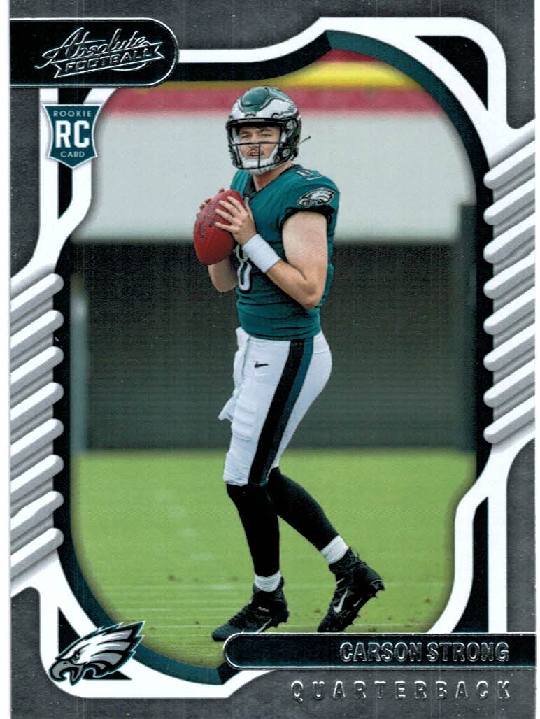 2022 PANINI SCORE FOOTBALL CARSON STRONG #309 PHILADELPHIA EAGLES ROOKIE  CARD