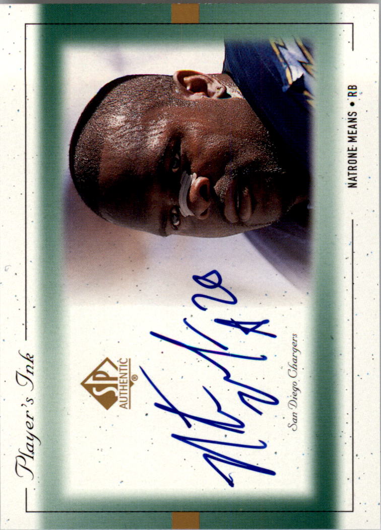1999 SP Authentic Player's Ink Green #NMA Natrone Means