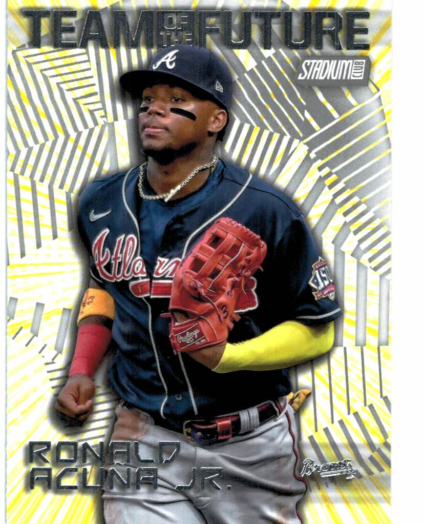 Ronald Acuna Jr. Signed 2022 Stadium Club Red Foil #108 (Acuna Jr.)