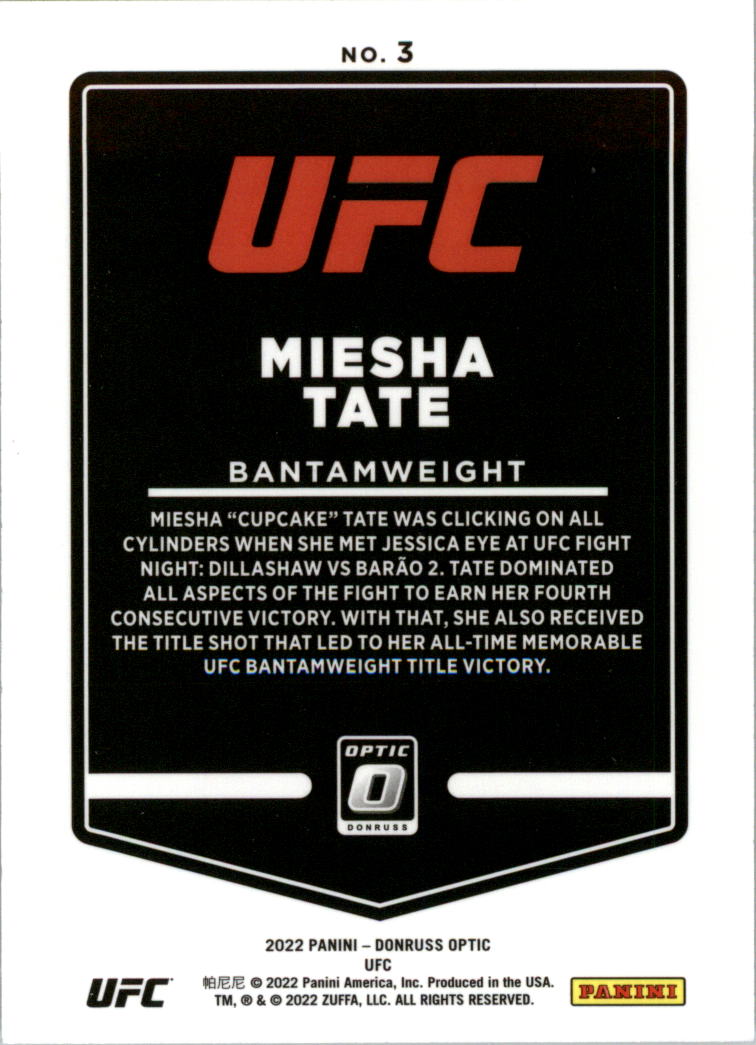2022 Donruss Optic UFC Trading Cards Card Pick (Base) - Picture 7 of 235