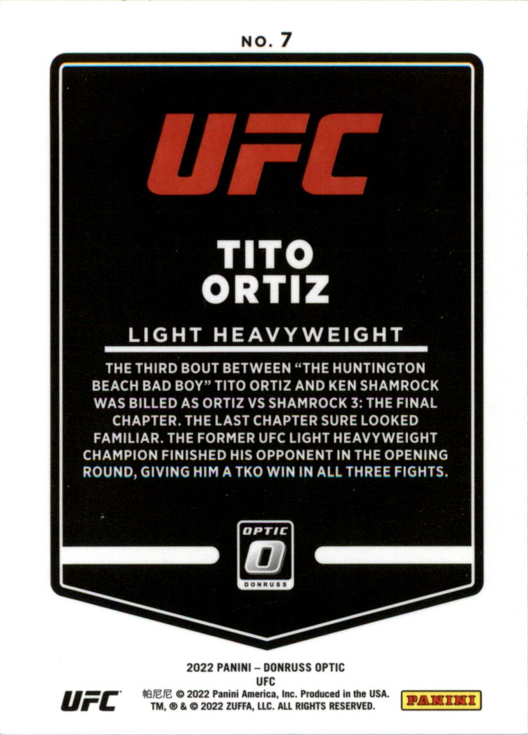 2022 Donruss Optic UFC Trading Cards Card Pick (Base) - Picture 15 of 235