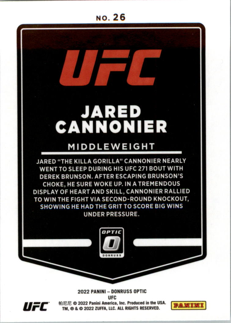 2022 Donruss Optic UFC Trading Cards Card Pick (Base) - Picture 53 of 235