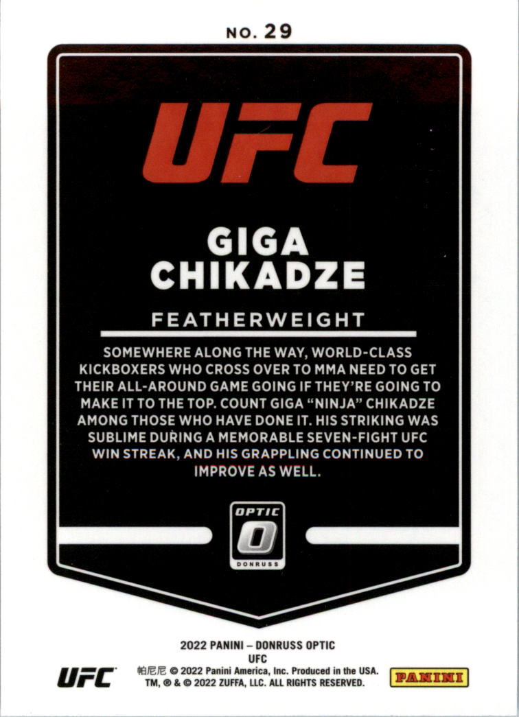 2022 Donruss Optic UFC Trading Cards Card Pick (Base) - Picture 59 of 235