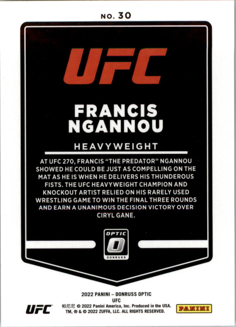 2022 Donruss Optic UFC Trading Cards Card Pick (Base) - Picture 61 of 235