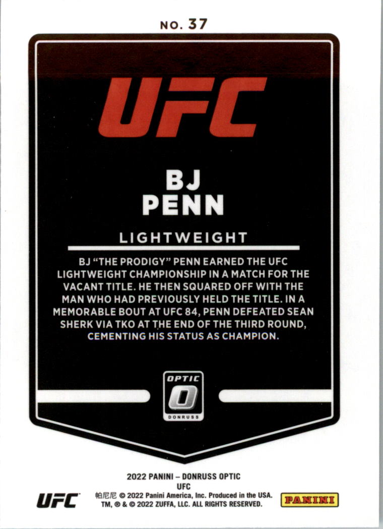2022 Donruss Optic UFC Trading Cards Card Pick (Base) - Picture 75 of 235