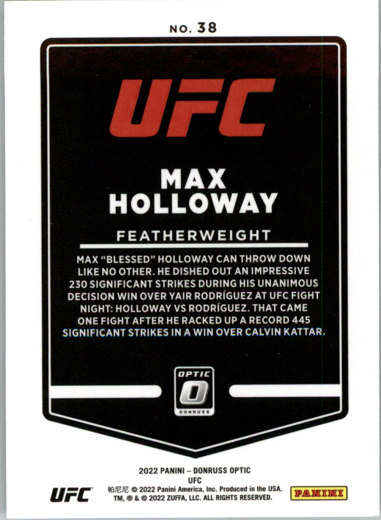 2022 Donruss Optic UFC Trading Cards Card Pick (Base) - Picture 77 of 235