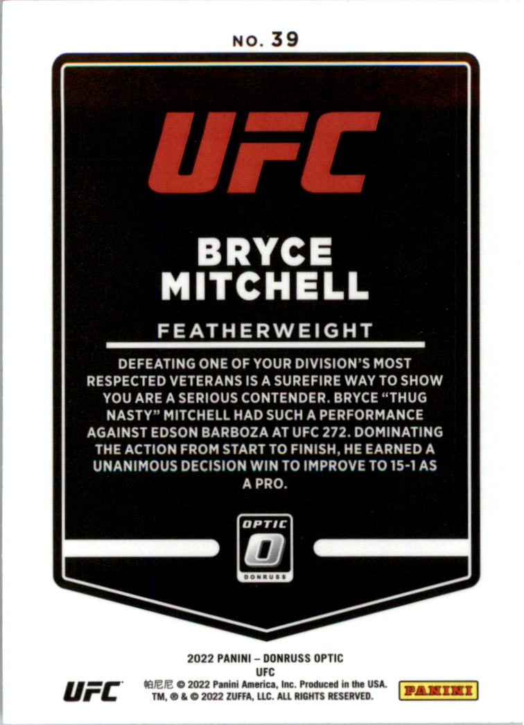 2022 Donruss Optic UFC Trading Cards Card Pick (Base) - Picture 79 of 235