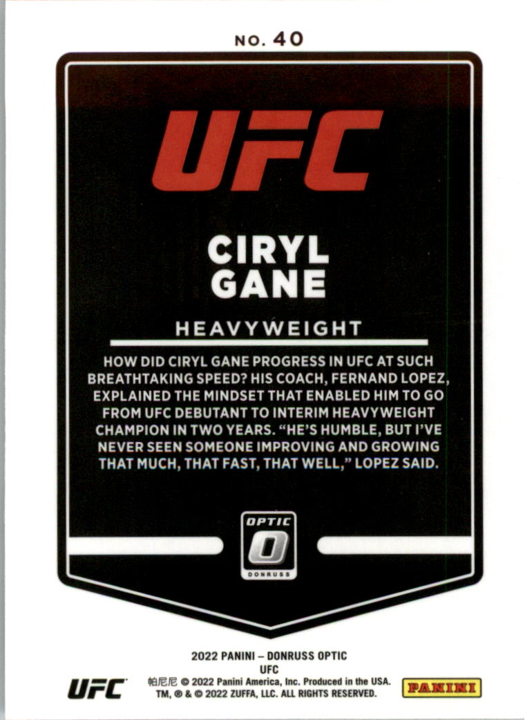 2022 Donruss Optic UFC Trading Cards Card Pick (Base) - Picture 81 of 235