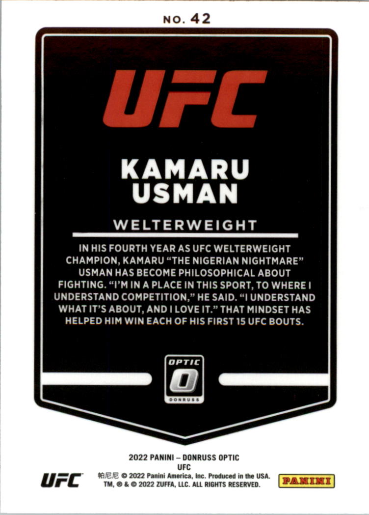 2022 Donruss Optic UFC Trading Cards Card Pick (Base) - Picture 85 of 235