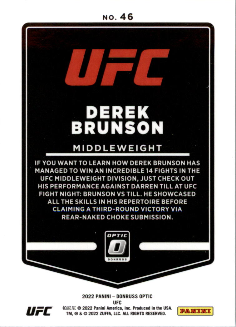 2022 Donruss Optic UFC Trading Cards Card Pick (Base) - Picture 93 of 235