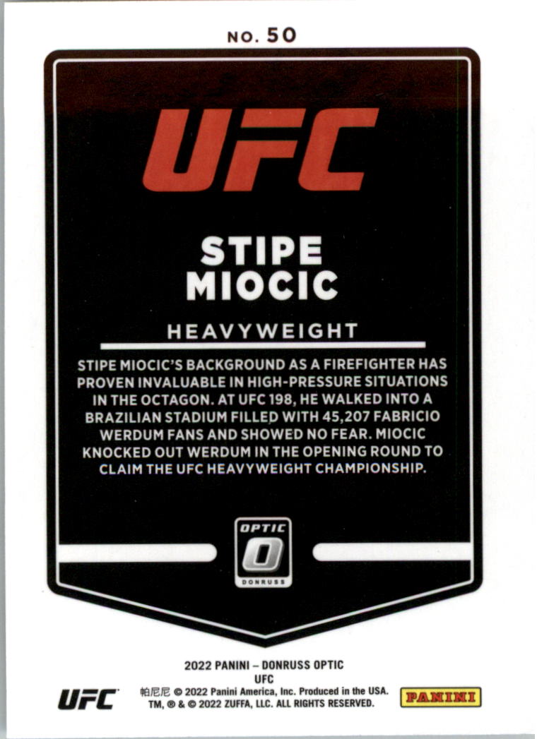 2022 Donruss Optic UFC Trading Cards Card Pick (Base) - Picture 101 of 235