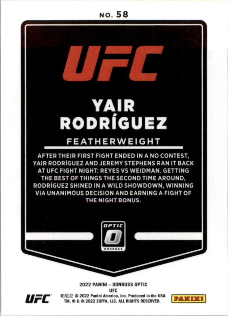 2022 Donruss Optic UFC Trading Cards Card Pick (Base) - Picture 117 of 235