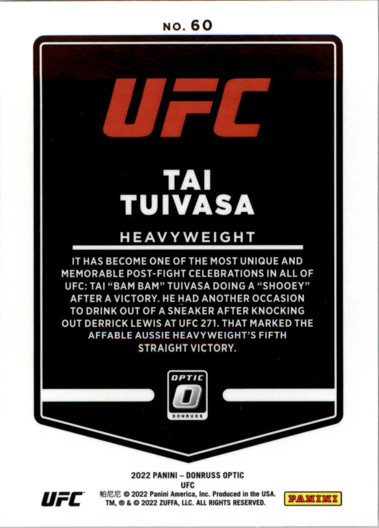 2022 Donruss Optic UFC Trading Cards Card Pick (Base) - Picture 121 of 235