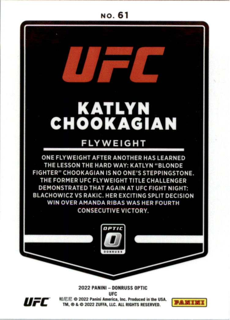 2022 Donruss Optic UFC Trading Cards Card Pick (Base) - Picture 123 of 235