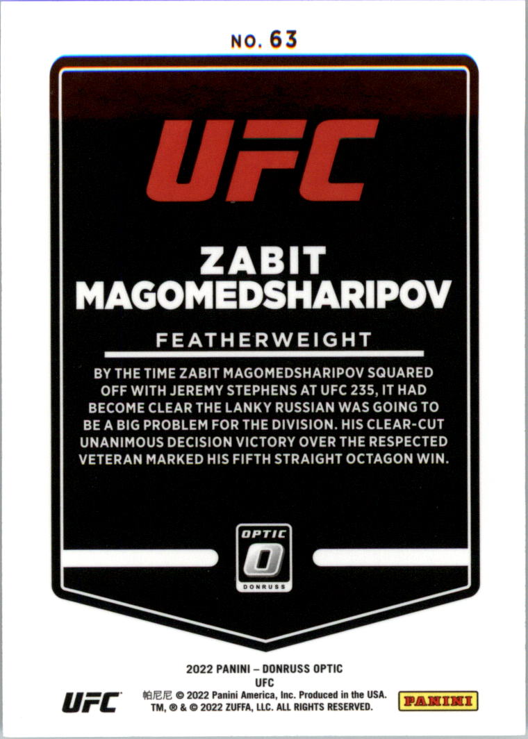 2022 Donruss Optic UFC Trading Cards Card Pick (Base) - Picture 127 of 235