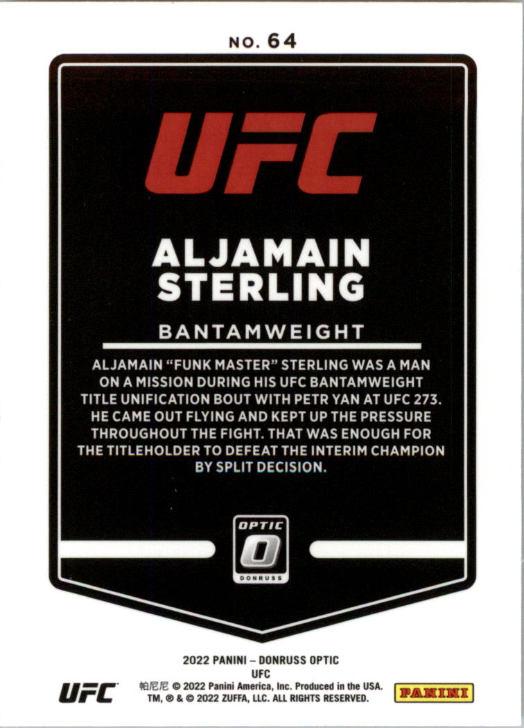 2022 Donruss Optic UFC Trading Cards Card Pick (Base) - Picture 129 of 235