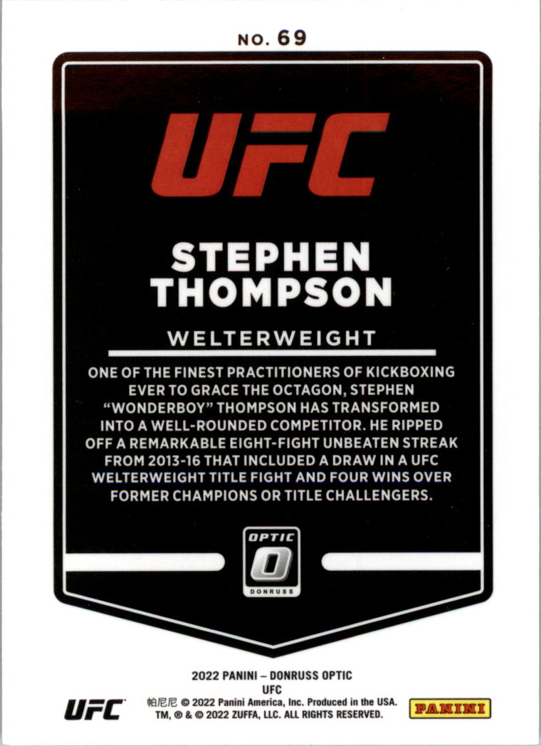 2022 Donruss Optic UFC Trading Cards Card Pick (Base) - Picture 139 of 235