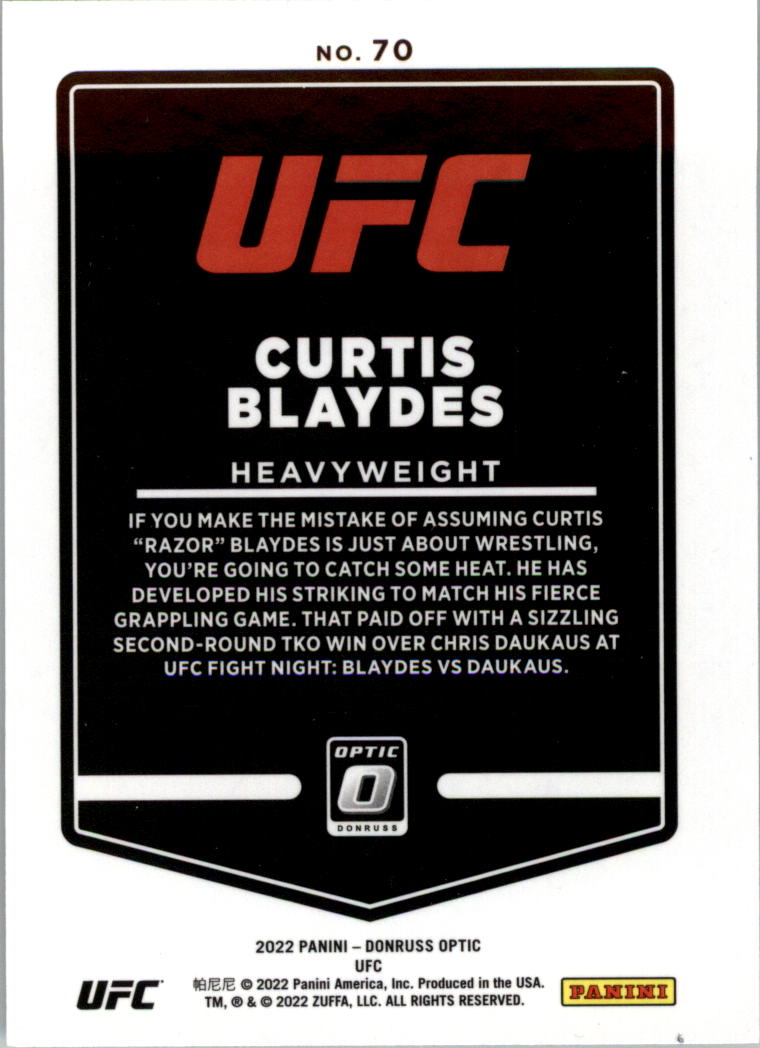 2022 Donruss Optic UFC Trading Cards Card Pick (Base) - Picture 141 of 235