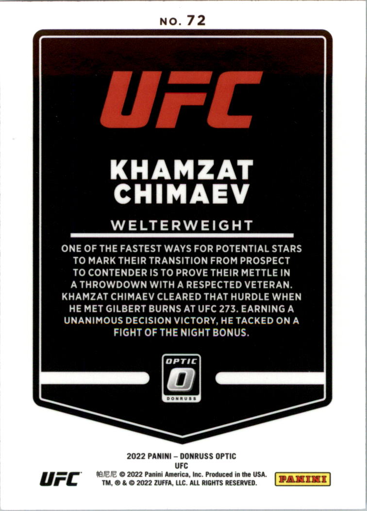 2022 Donruss Optic UFC Trading Cards Card Pick (Base) - Picture 145 of 235