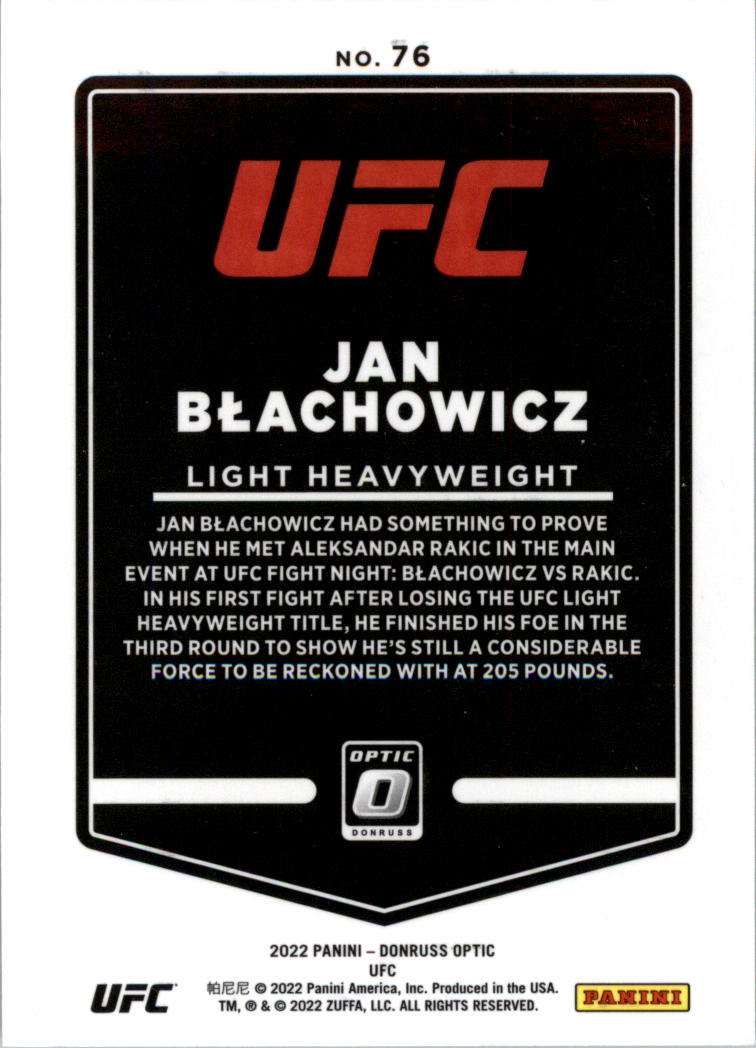 2022 Donruss Optic UFC Trading Cards Card Pick (Base) - Picture 153 of 235