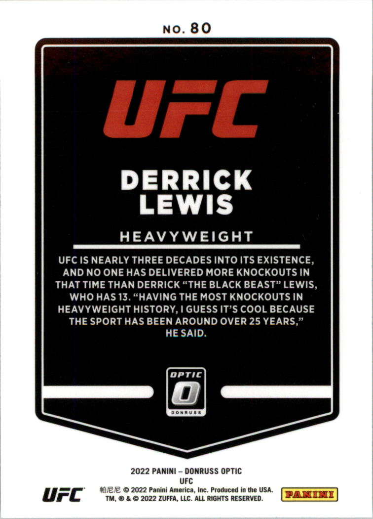 2022 Donruss Optic UFC Trading Cards Card Pick (Base) - Picture 161 of 235