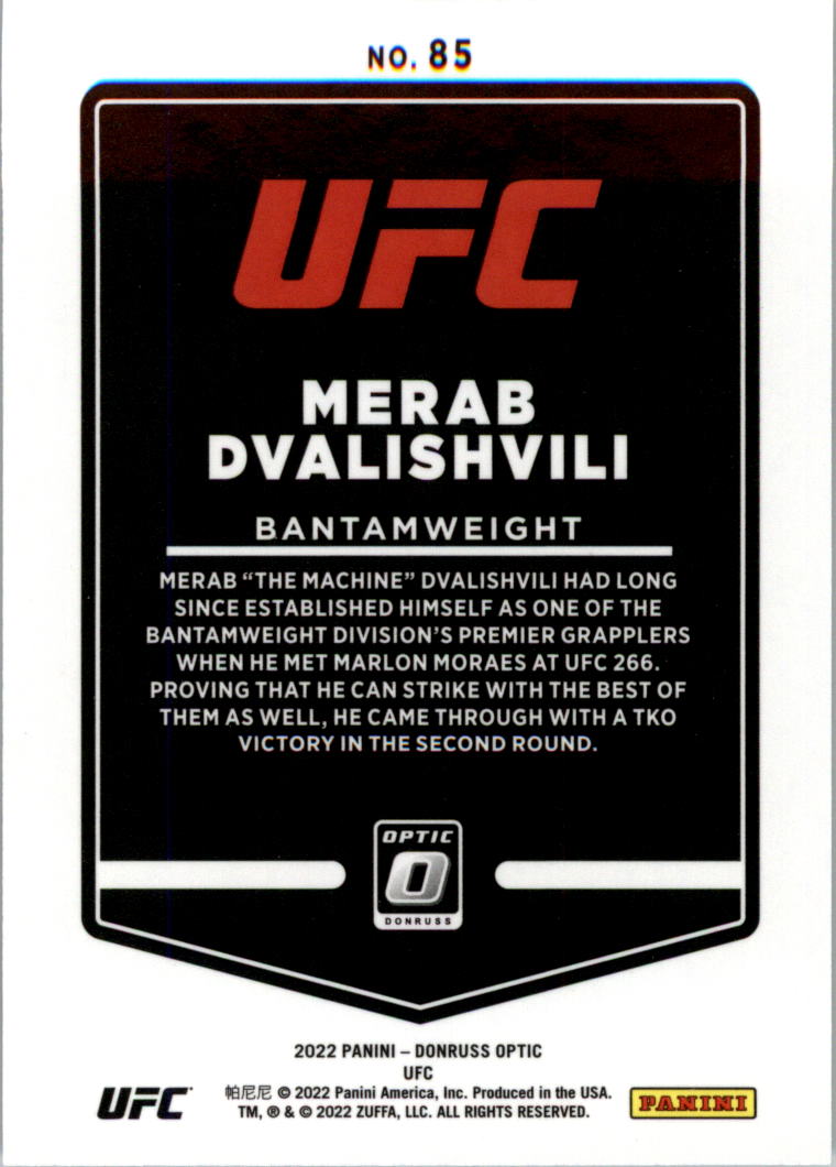 2022 Donruss Optic UFC Trading Cards Card Pick (Base) - Picture 171 of 235