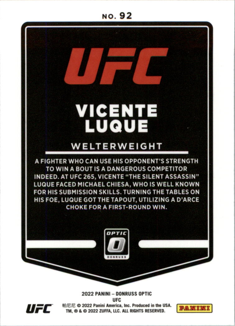 2022 Donruss Optic UFC Trading Cards Card Pick (Base) - Picture 185 of 235