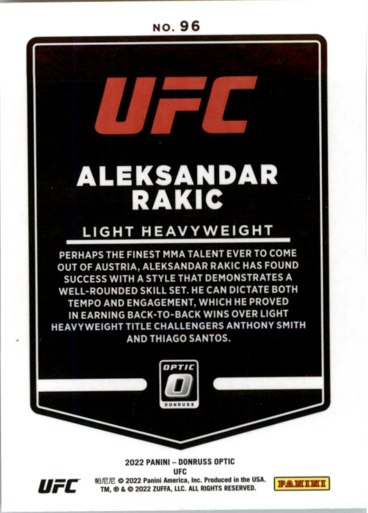 2022 Donruss Optic UFC Trading Cards Card Pick (Base) - Picture 193 of 235