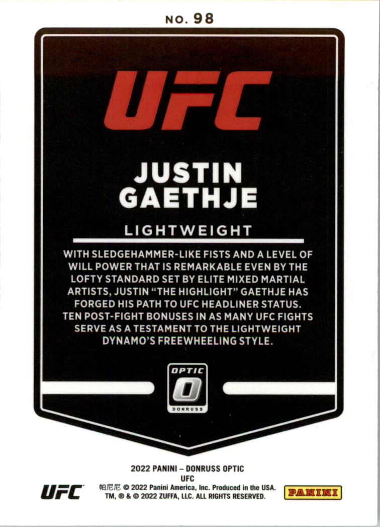 2022 Donruss Optic UFC Trading Cards Card Pick (Base) - Picture 197 of 235