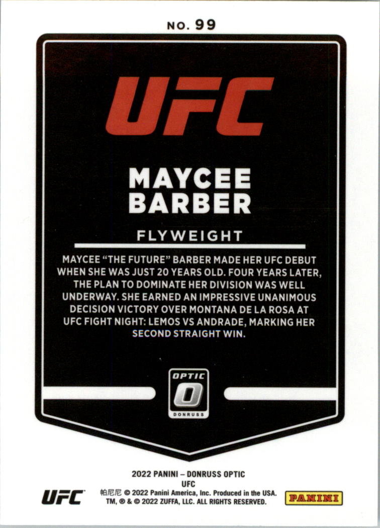 2022 Donruss Optic UFC Trading Cards Card Pick (Base) - Picture 199 of 235