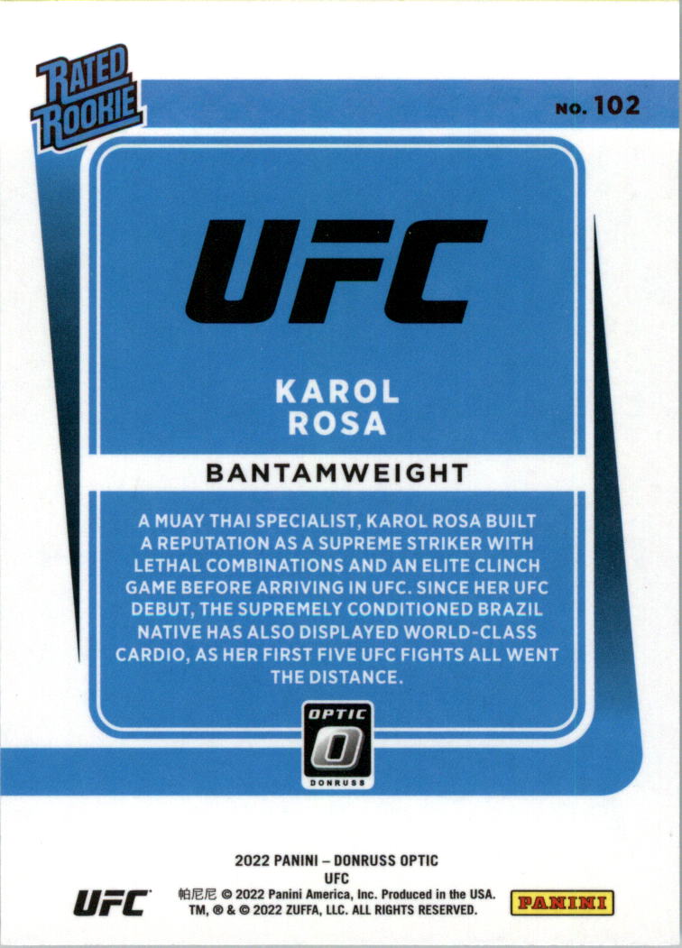 2022 Donruss Optic UFC Trading Cards Card Pick (Base) - Picture 205 of 235